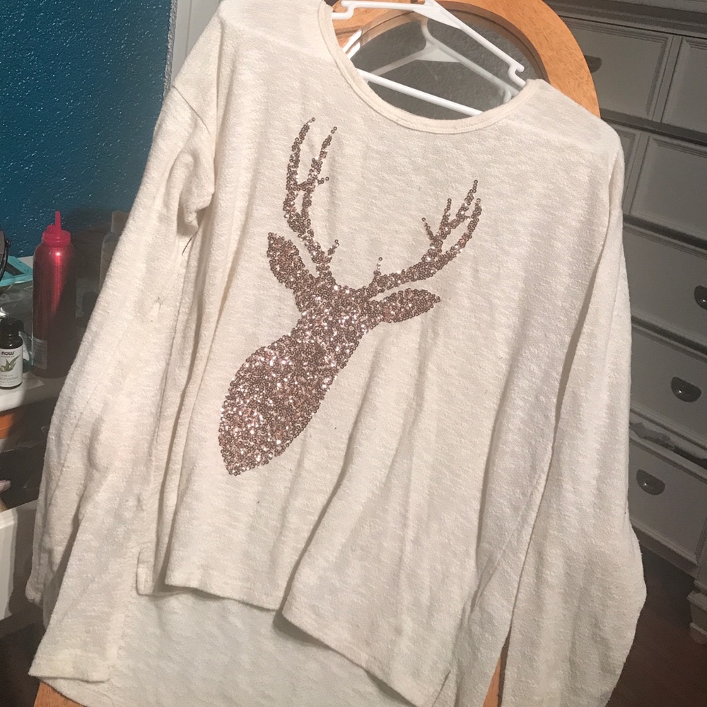 Reindeer sequined sweater